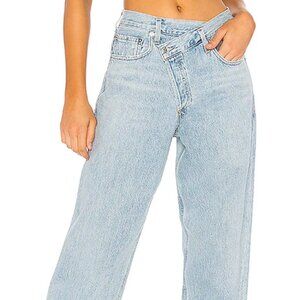 AGOLDE criss cross oversized baggy jeans